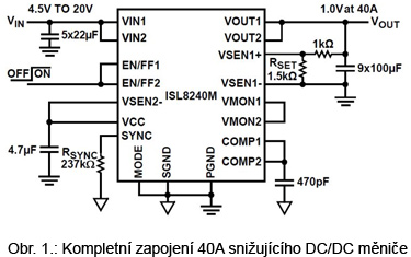 ISL8240M - Schema zapojení